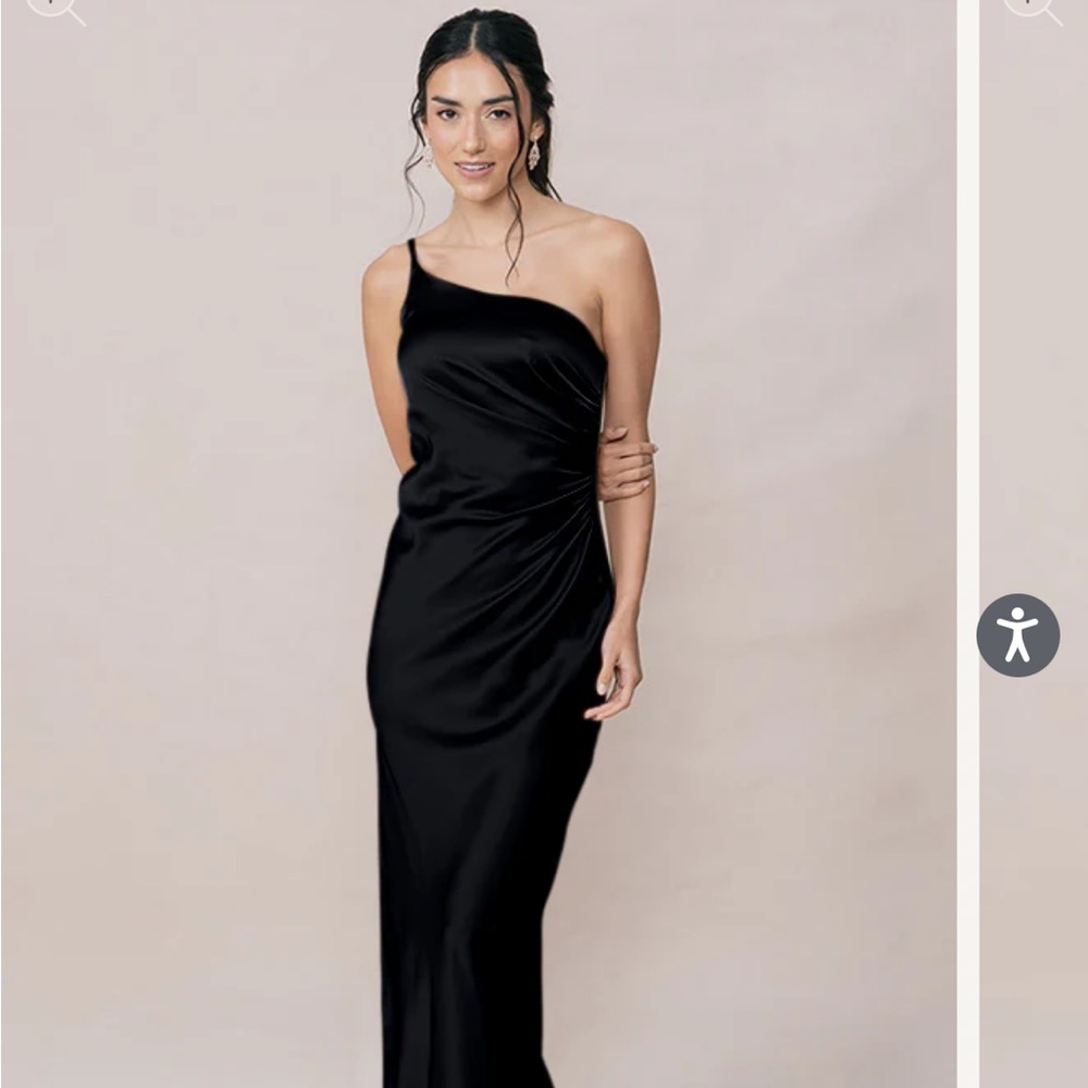 Revelry Black One Shoulder Dress